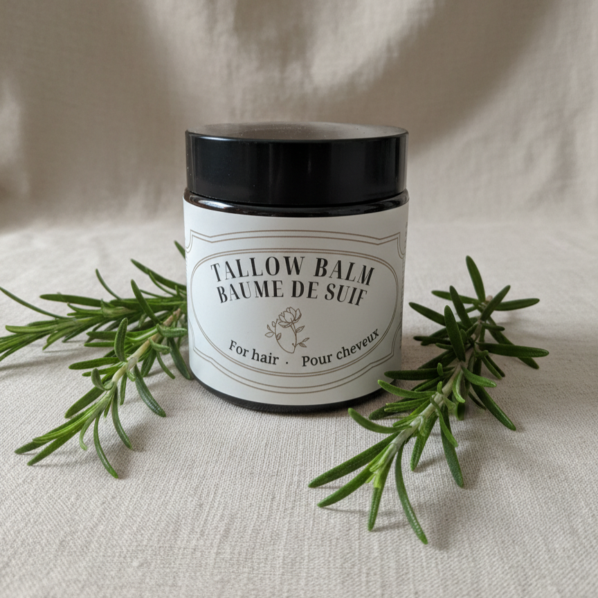 Baume au suif fouetté pour le soin des cheveux