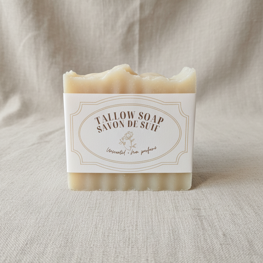 Savon de suif pur non parfumé