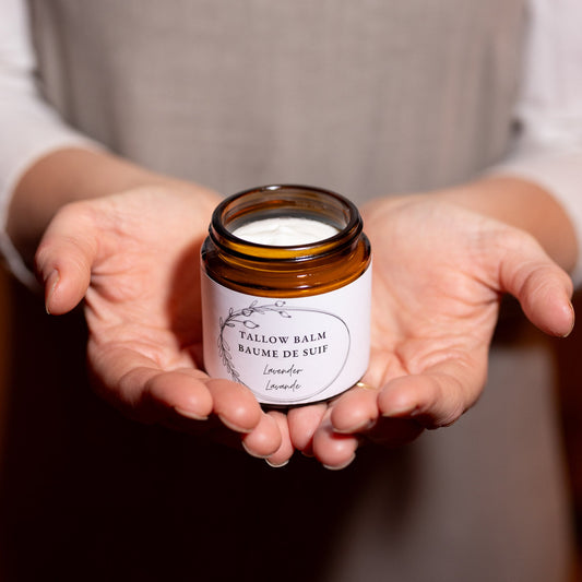 Rendering tallow for skin care lotion