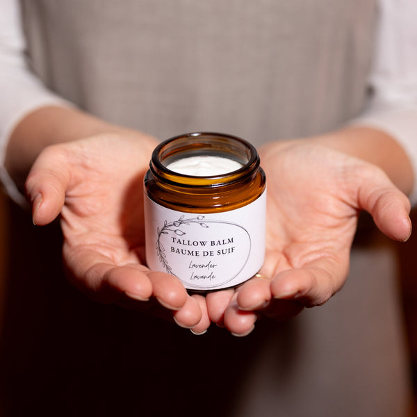 Rendering tallow for skin care lotion