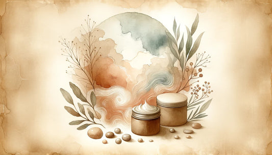 Painting of tallow balms used in tallow eczema treatment